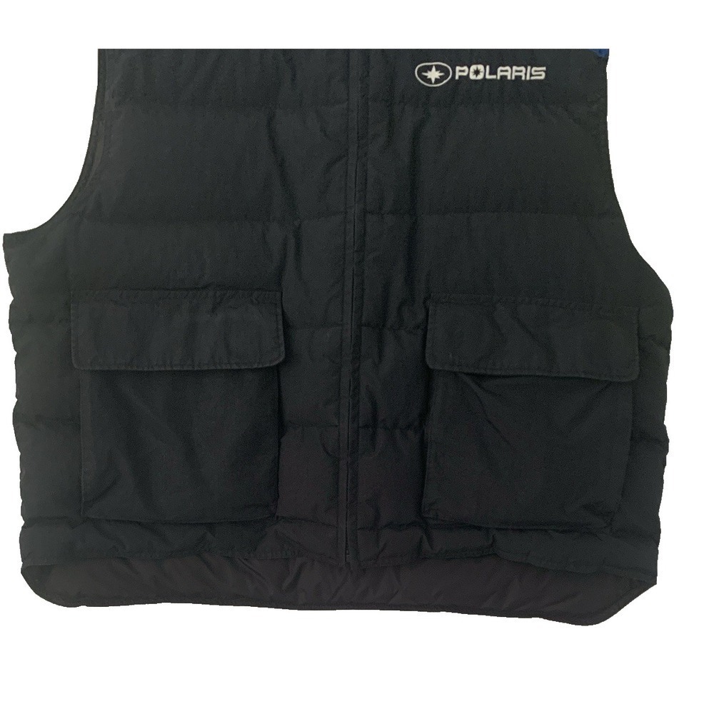 VTG PURE Polaris Puffy Vest Black Blue Duck Down Feathers Mens Size XL RARE - Picture 5 of 16